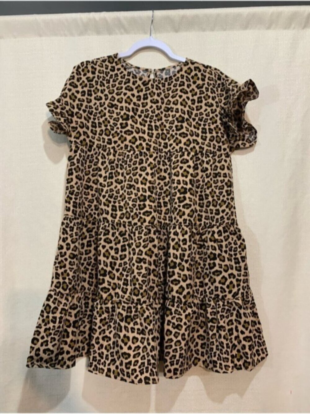 Leopard Print Tiered Casual Dress - Brown a2/71
